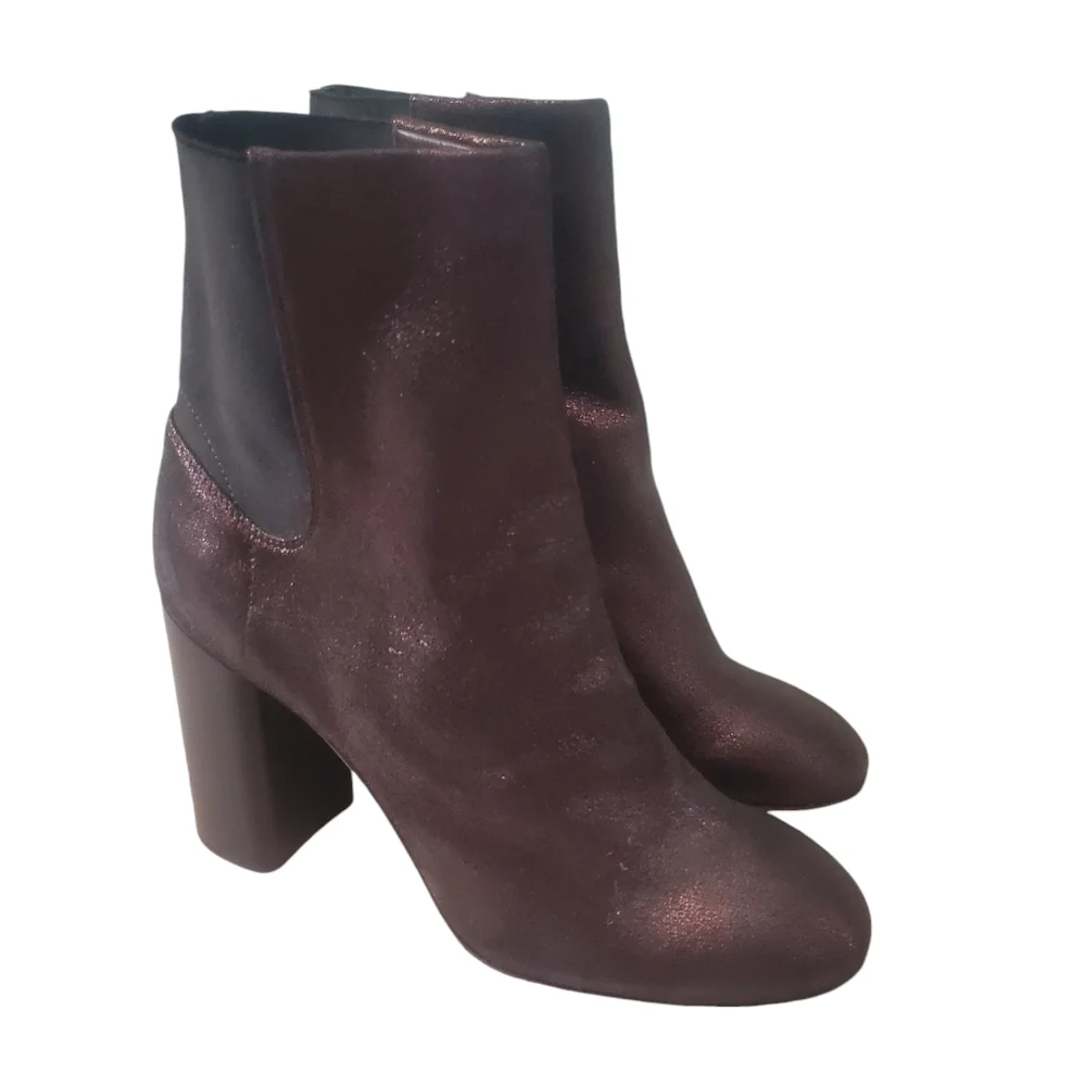 RAG & BONE New Agnes Metallic Copper Boot 40 EU Purple Black US 10